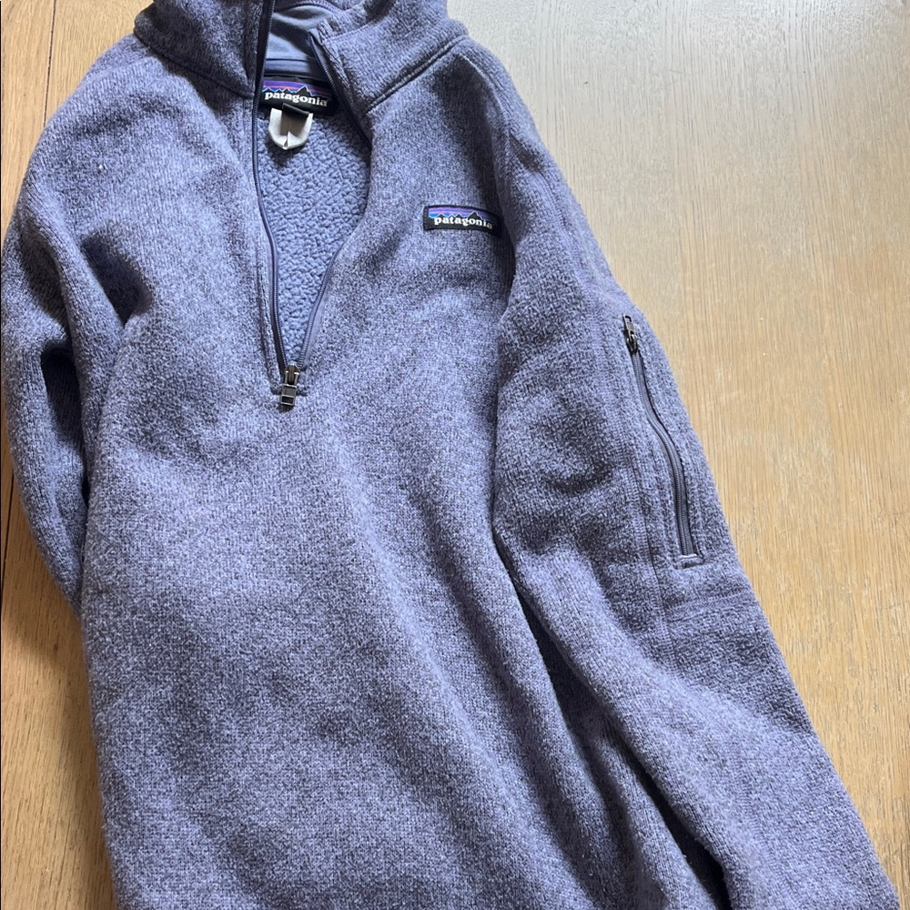 Patagonia Heathered Purple Half-Zip Fleece